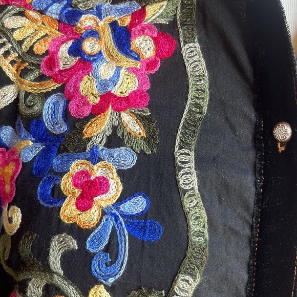 Soft Surrounding NWT  embroidered gorgeous colorful peasant boho florals maxi - Picture 3 of 7